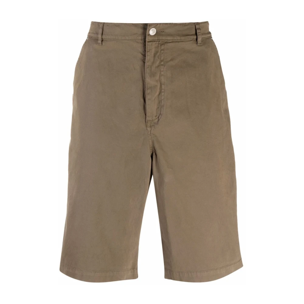 Kenzo Bruin Katoen Elastaan Bermuda Shorts Brown Heren