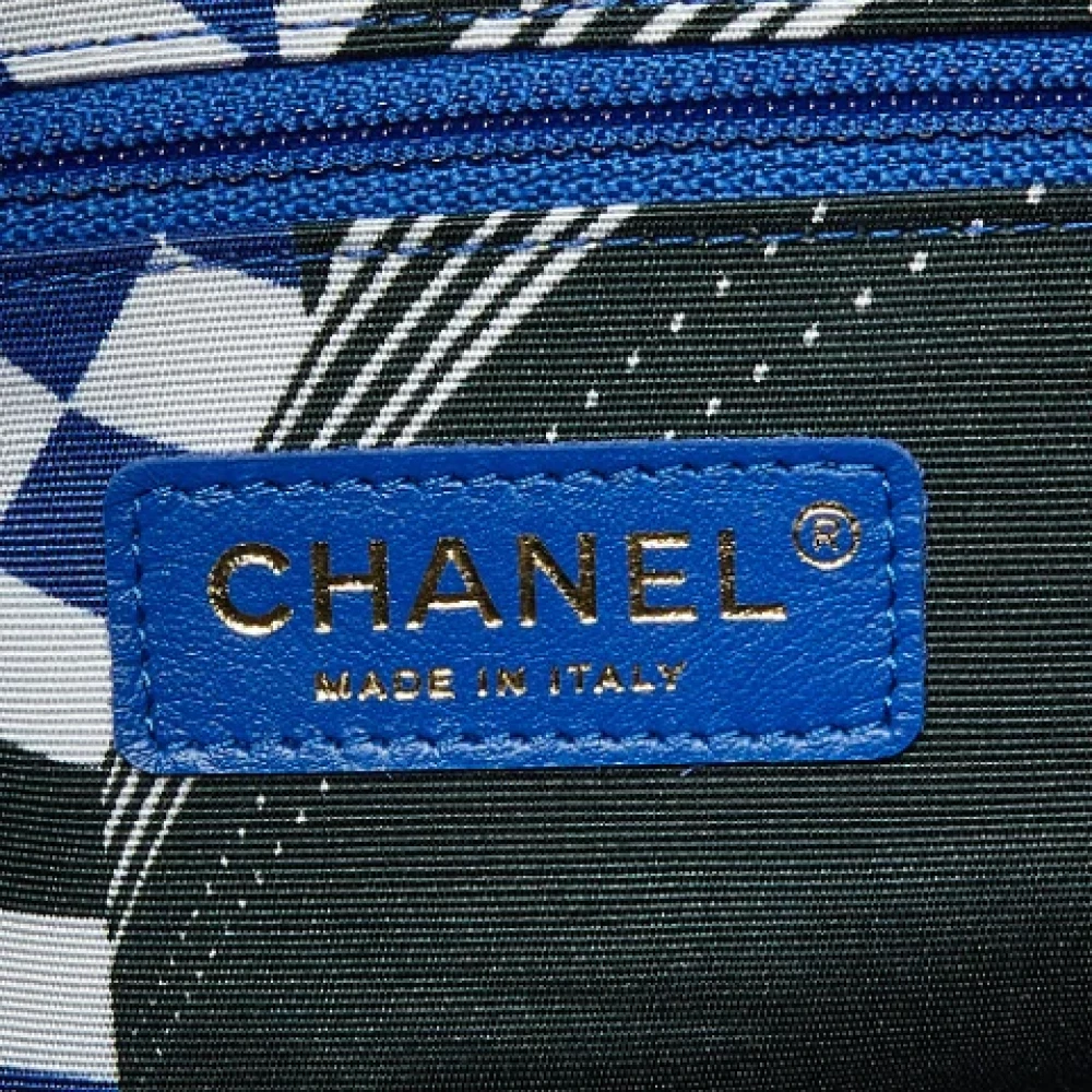 Chanel Vintage Pre-owned Cotton totes Blue Dames