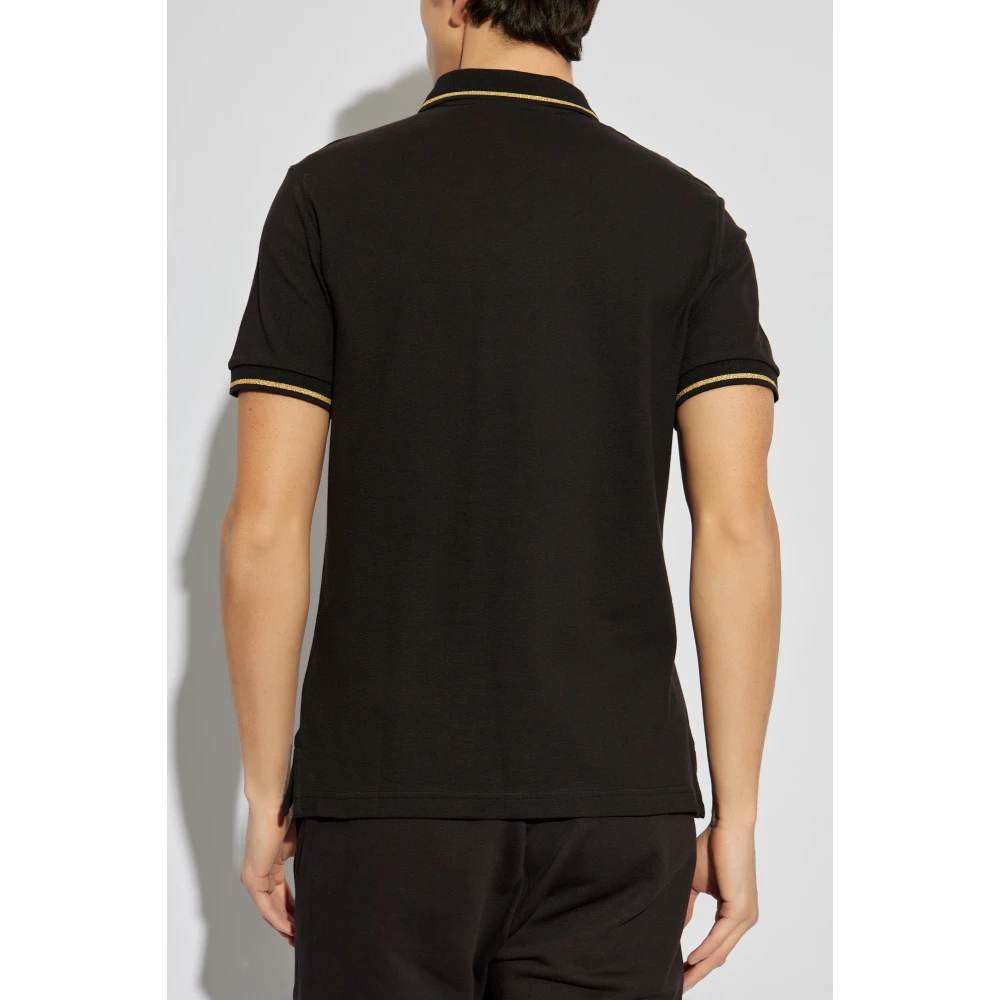 Versace Jeans Couture Polo met geborduurd logo Black Heren