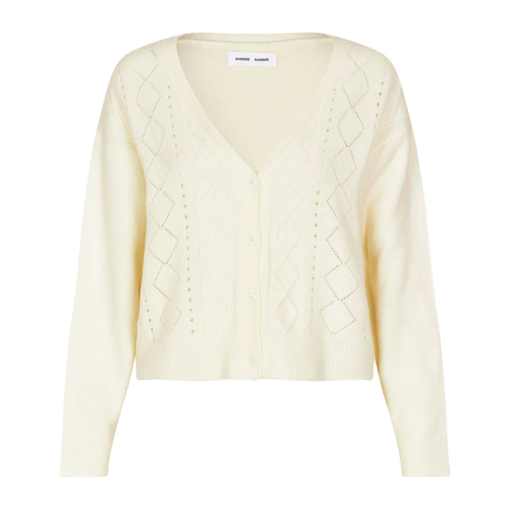 Samsøe Losvallende Knoopvest Beige Dames
