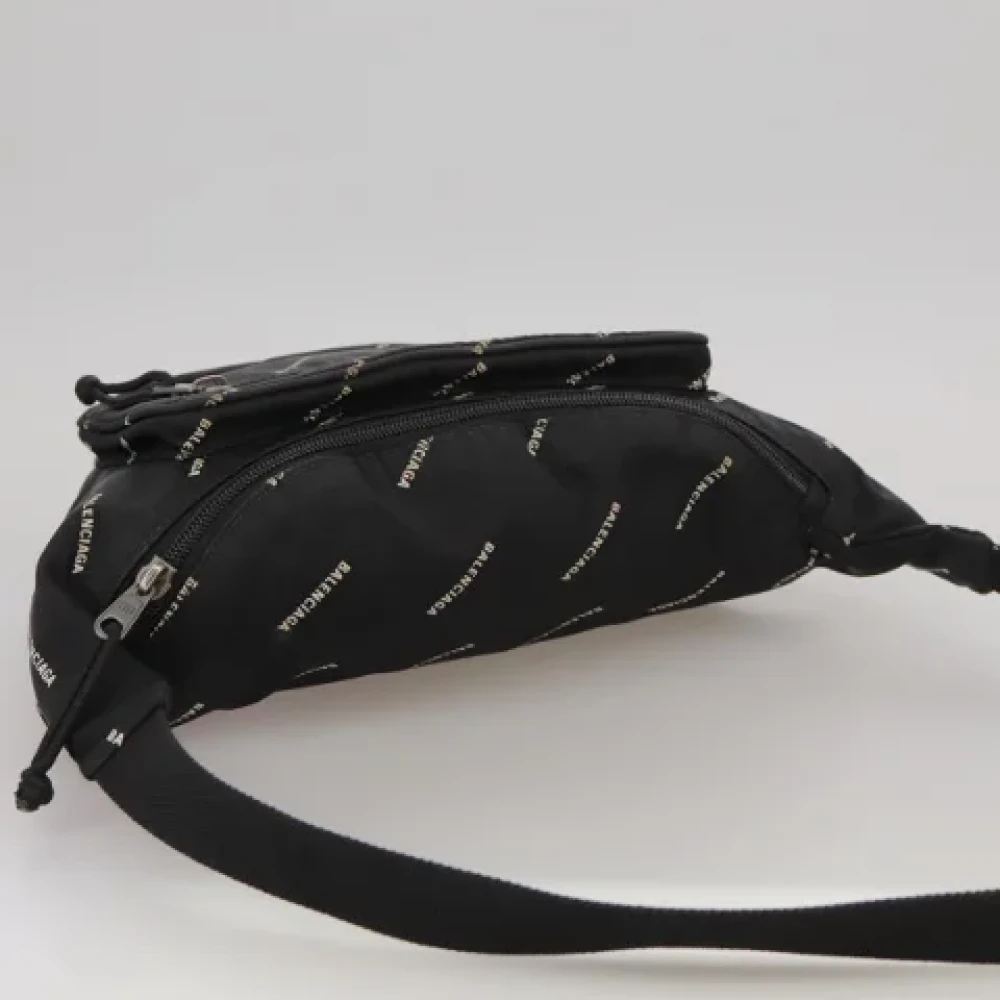 Balenciaga Vintage Pre-owned Nylon crossbody-bags Black Dames