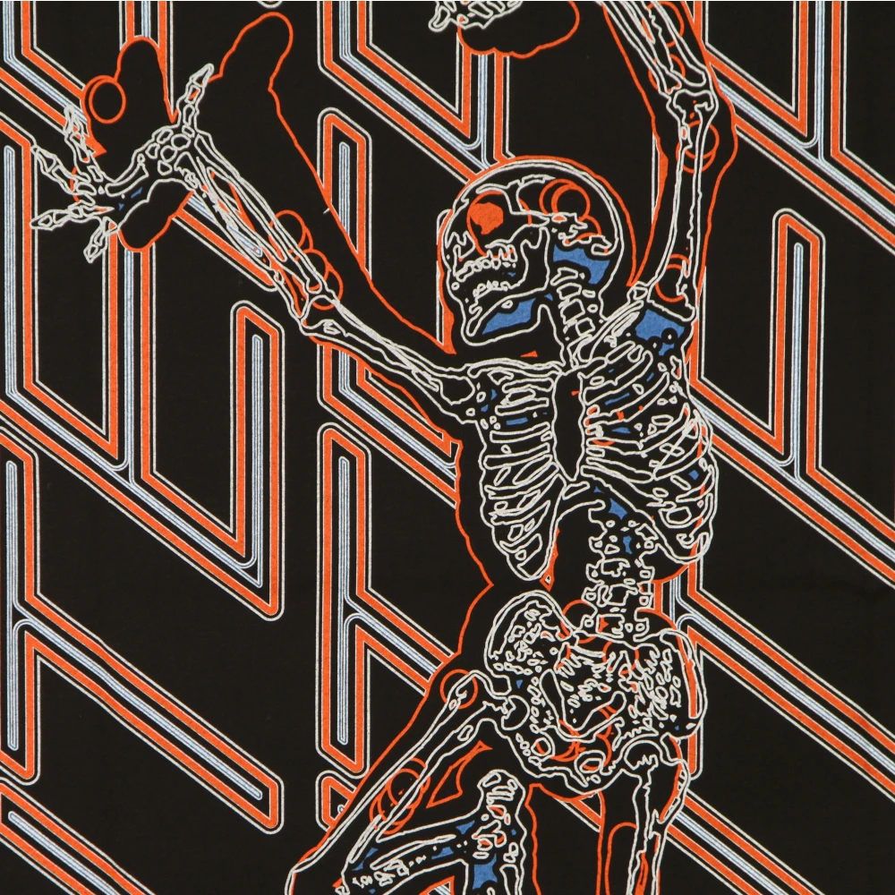 Iuter Zwarte Skeleton Korte Mouw Tee Black Heren