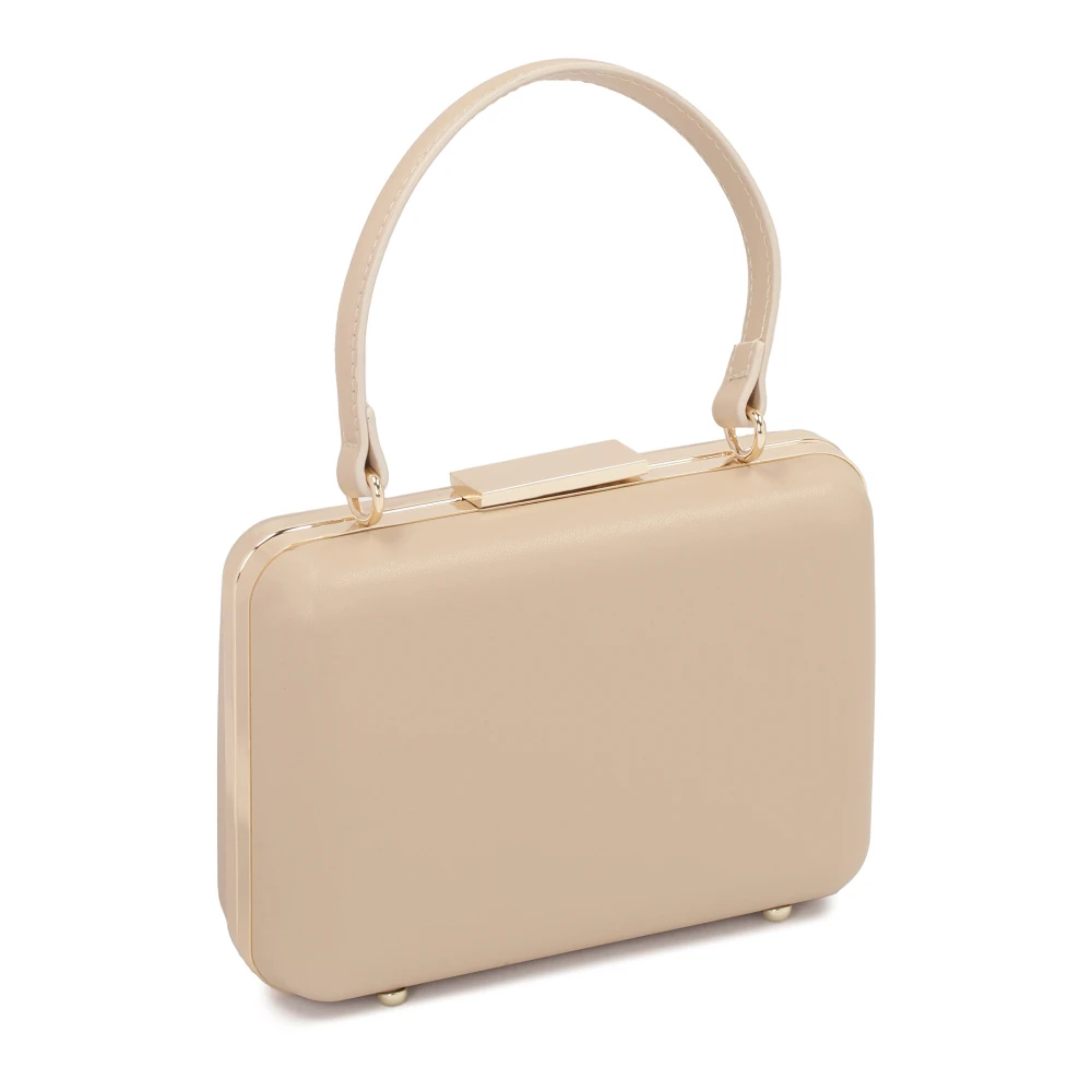 Kazar Stevige doos tas bedekt met leer Beige Dames