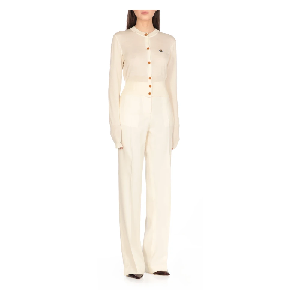 Vivienne Westwood Witte Katoen Kasjmier Cardigan Sweater White Dames