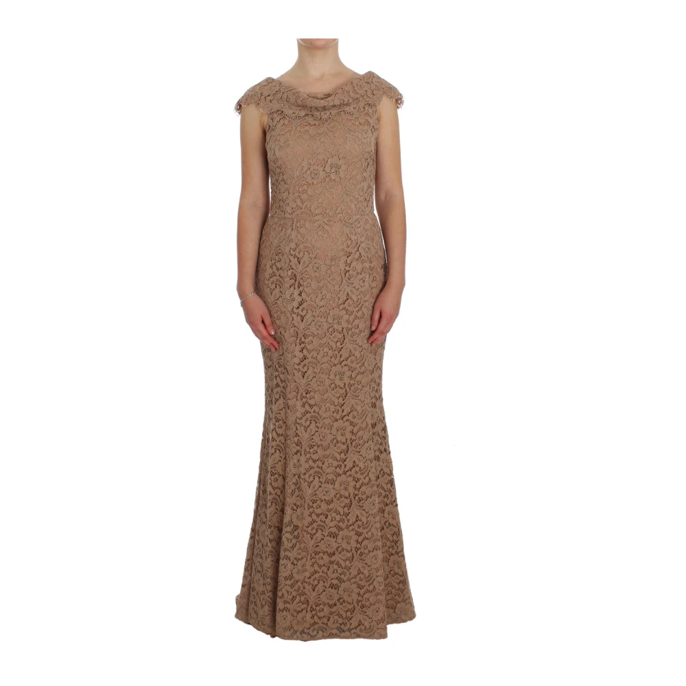 Rosa Blomster Blonde Maxi Kjole