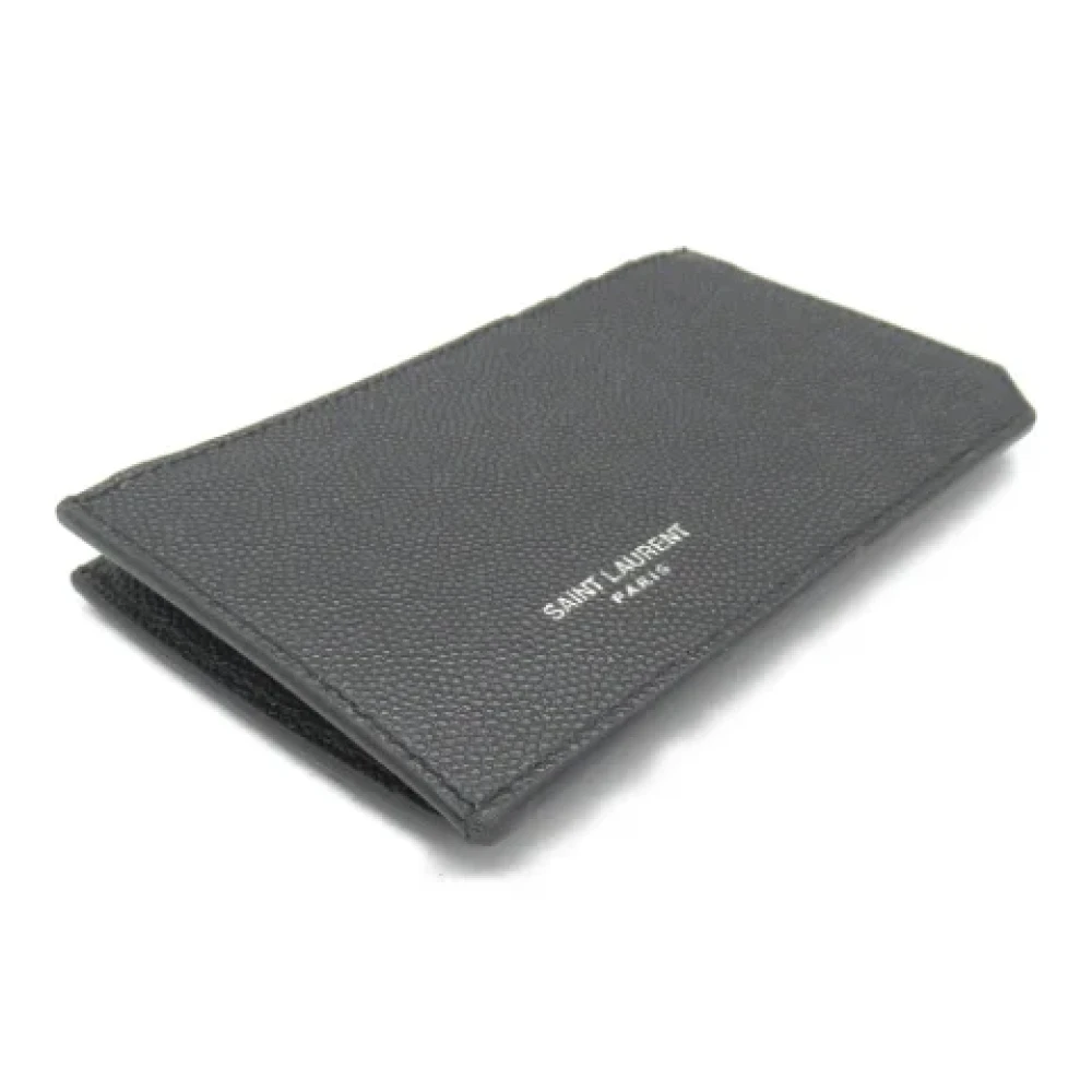 Saint Laurent Vintage Pre-owned Leather wallets Black Dames