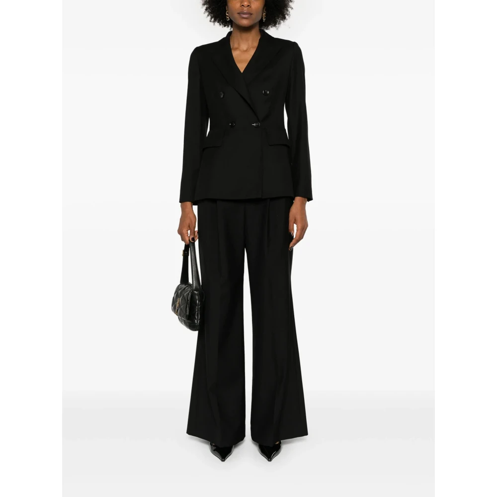 Max Mara Elegante Zwarte Osanna Jurk Black Dames