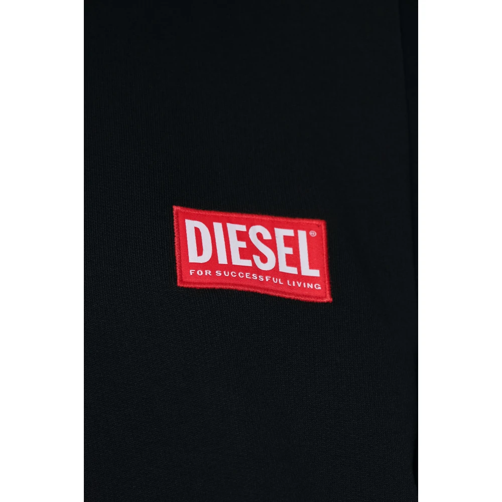 Diesel Jurk met D-Boxt-Hood-Lab logo Black Dames