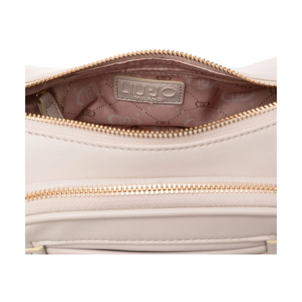 Liu Jo Eco Leren Handtas met Metalen Letters Beige Dames