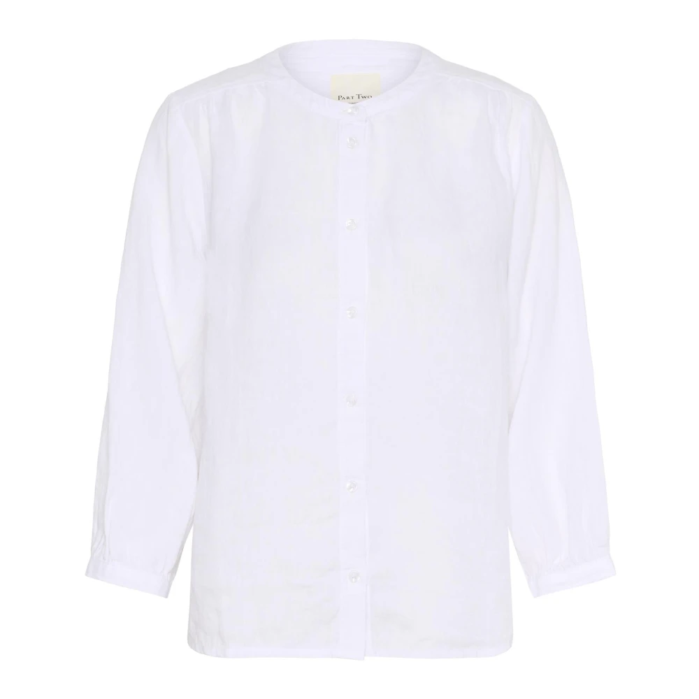 Part Two Women's White Bright Linen Regular Fit Shirt - Shirts - Xs - Blouses & Shirts