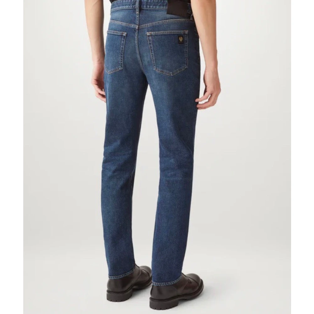 Belstaff Regular Washed Denim Jeans Blue Heren