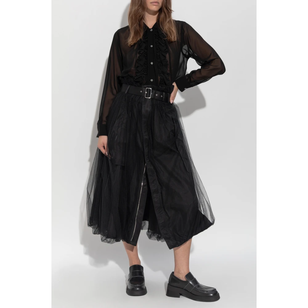 Comme des Garçons Transparante Shirt Black Dames
