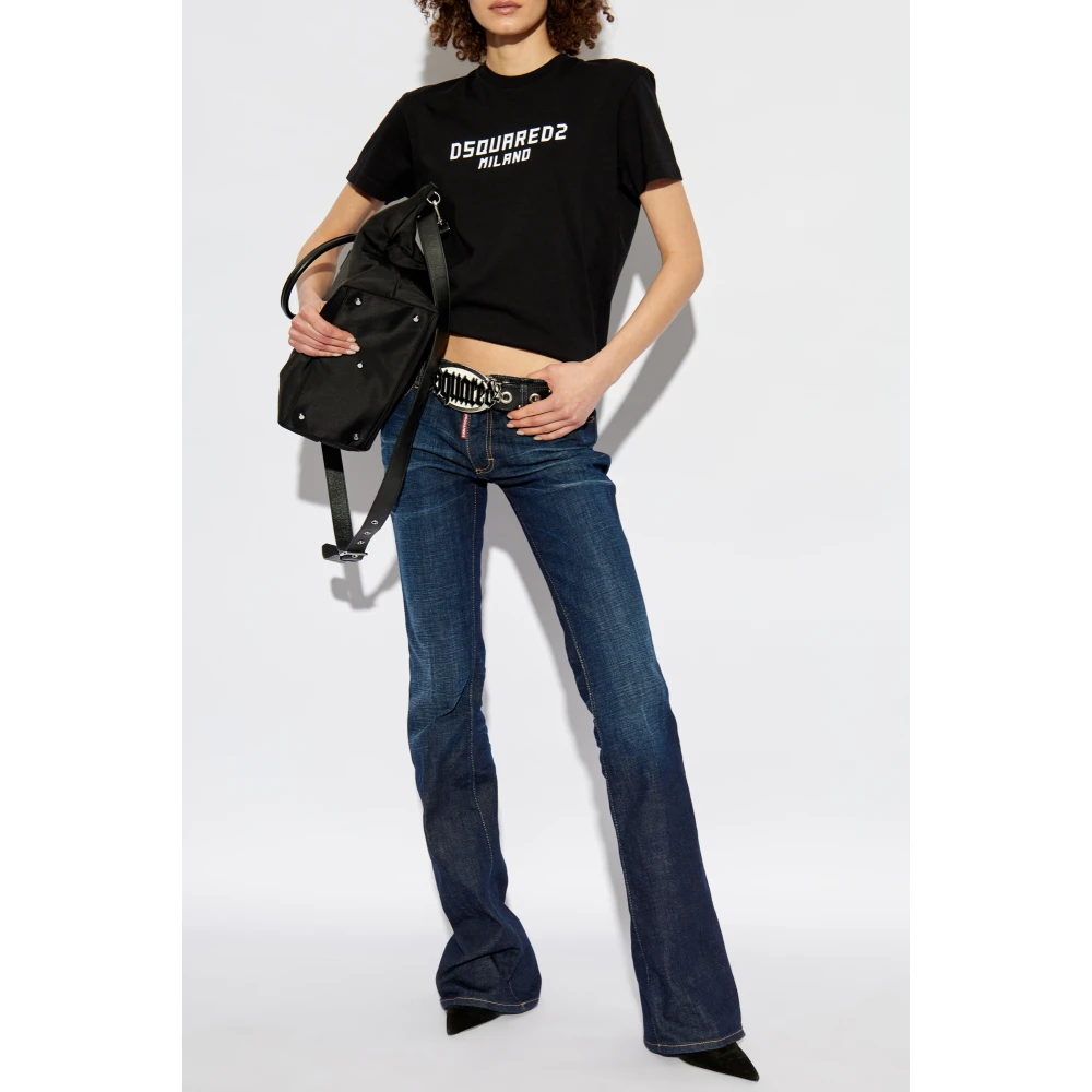 Dsquared2 Jeans Medium Waist Flare Blue Dames