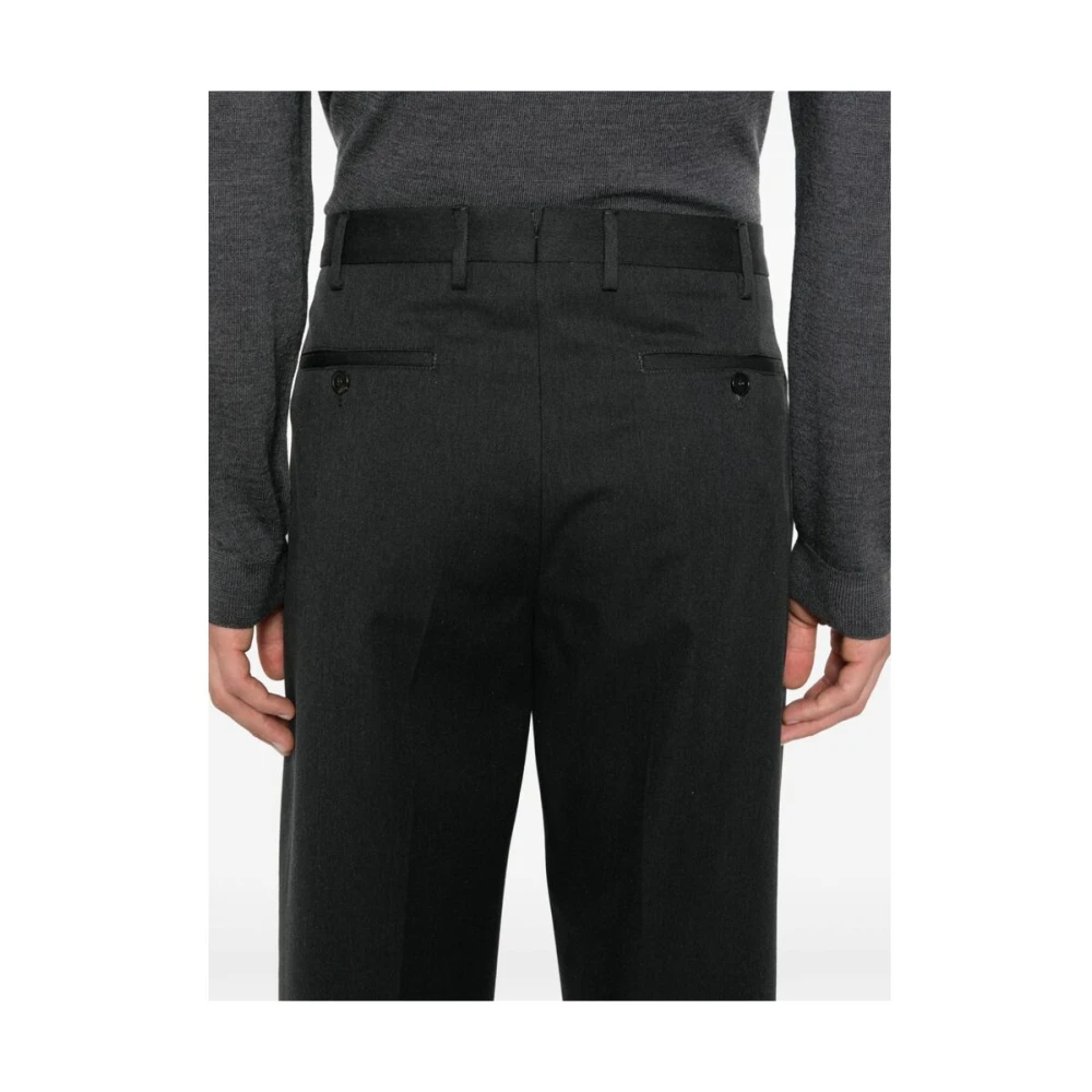 Incotex Donkergrijze Twill Geweven Broek Gray Heren