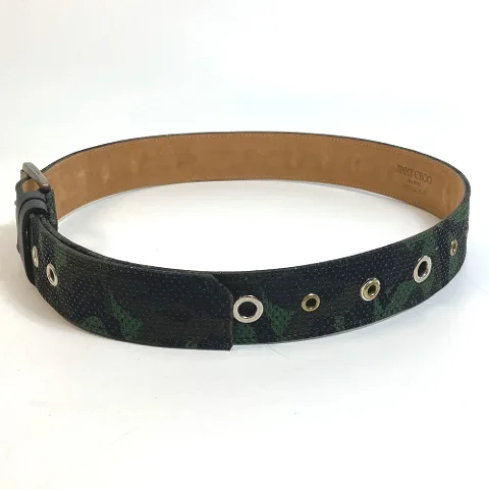 Jimmy Choo Pre-owned Cotton belts Green Dames