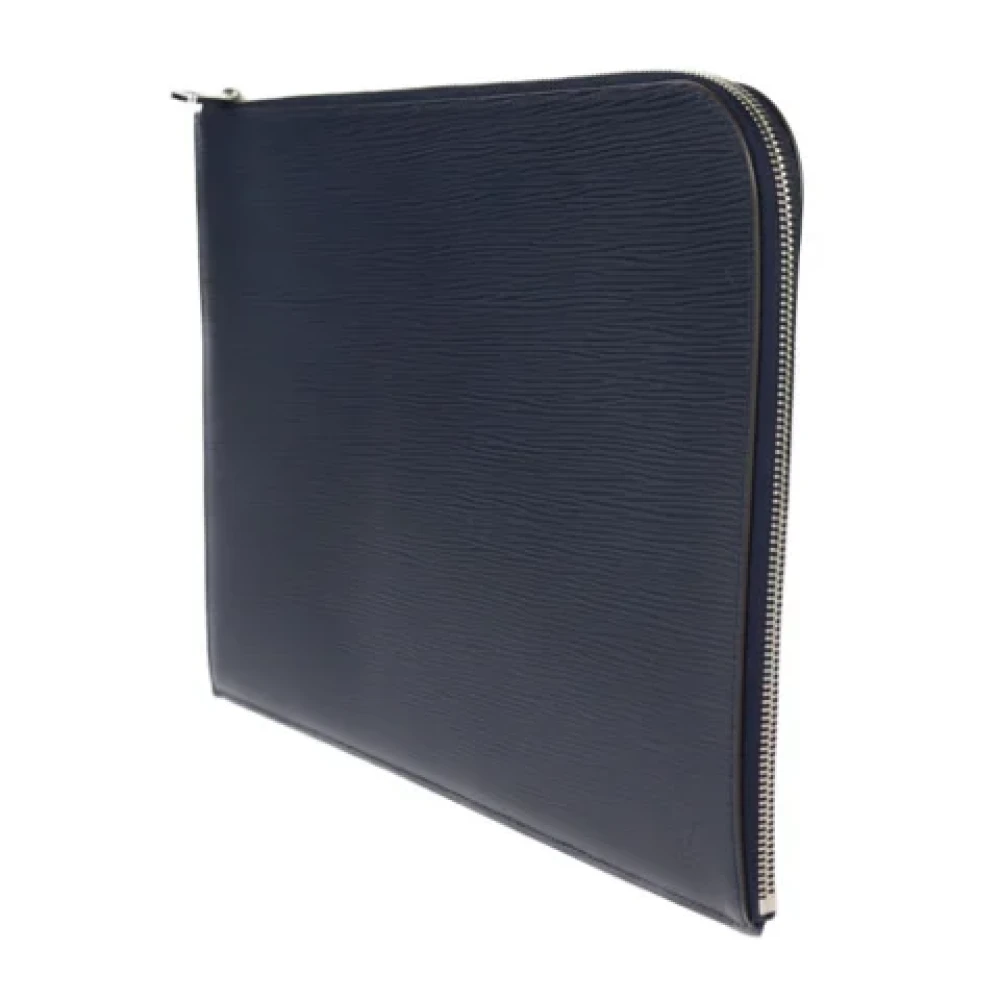 Louis Vuitton Vintage Pre-owned Leather clutches Blue Dames