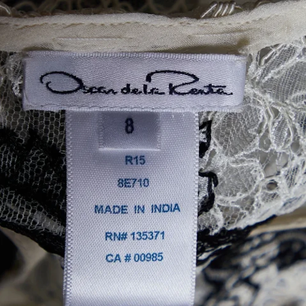 Oscar De La Renta Pre-owned Lace tops White Dames