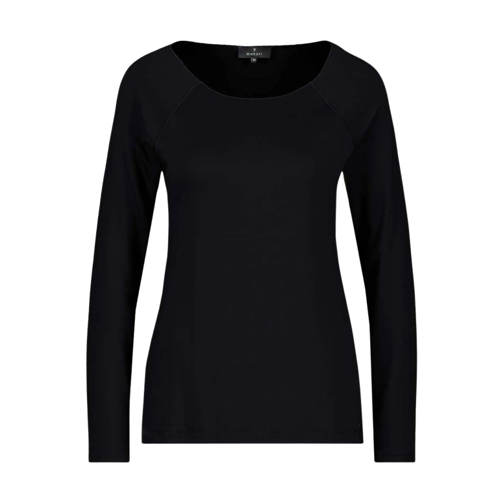 Monari Stijlvolle Pullover T-shirt Black Dames