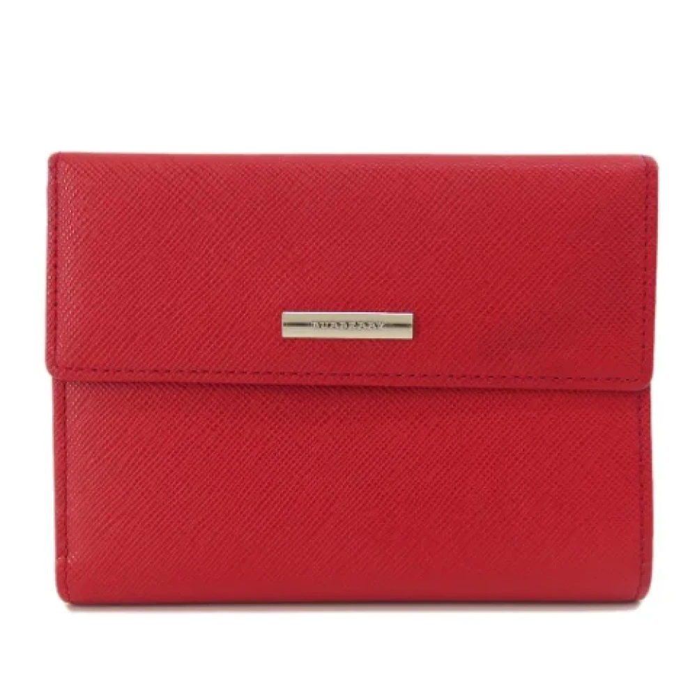 Burberry Vintage Pre-owned Plastic wallets Red Dames