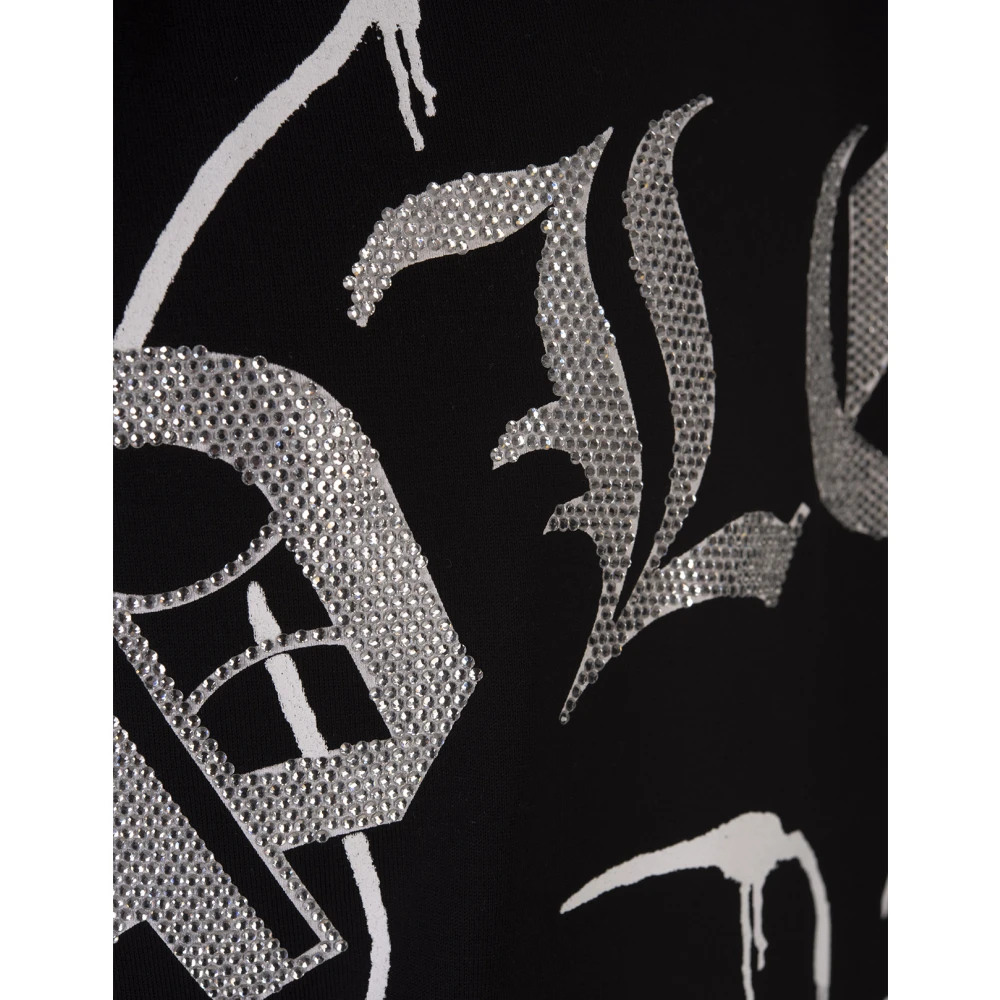 Philipp Plein Skull Print Zwarte T-shirt Polos Black Heren