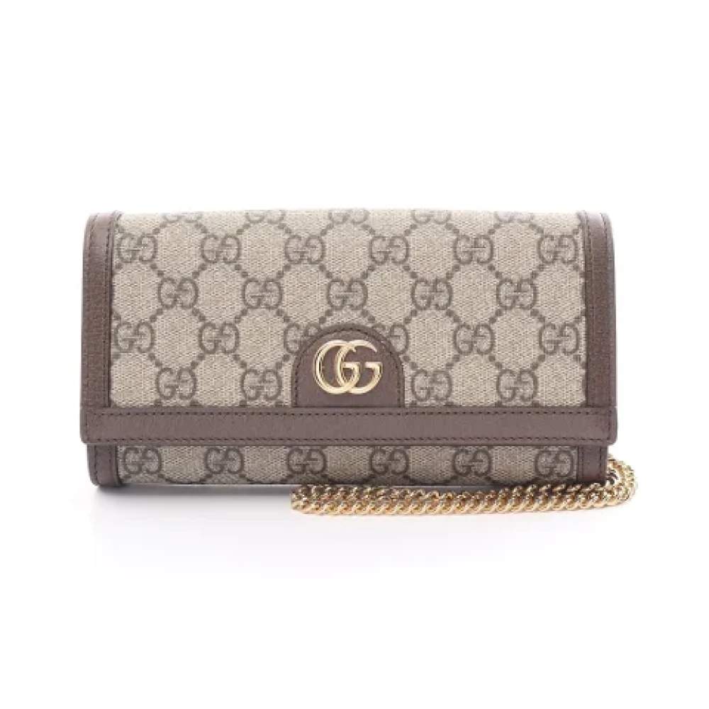 Gucci Vintage Pre-owned Leather wallets Beige Dames