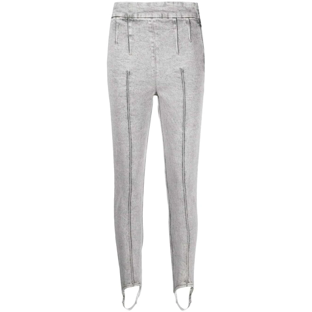 Isabel marant Stonewashed Stirrup-Cuff Skinny Jeans Gray Dames