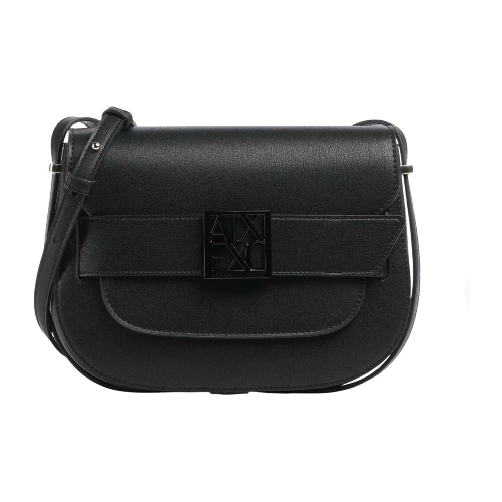 Armani Exchange Women's Black Cross Body Bags, One Size, Borsa Con Logo