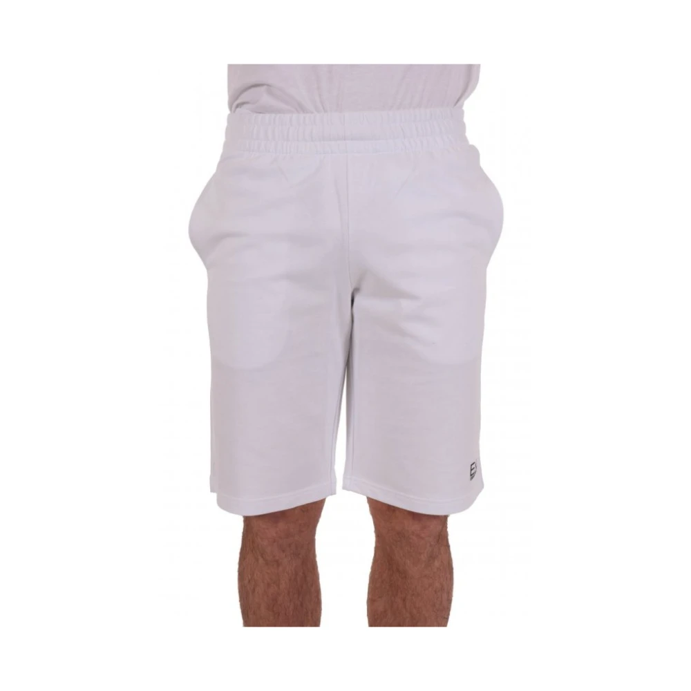 Emporio Armani Ea7 Uomo Bianco Pantaloncini, L, New,