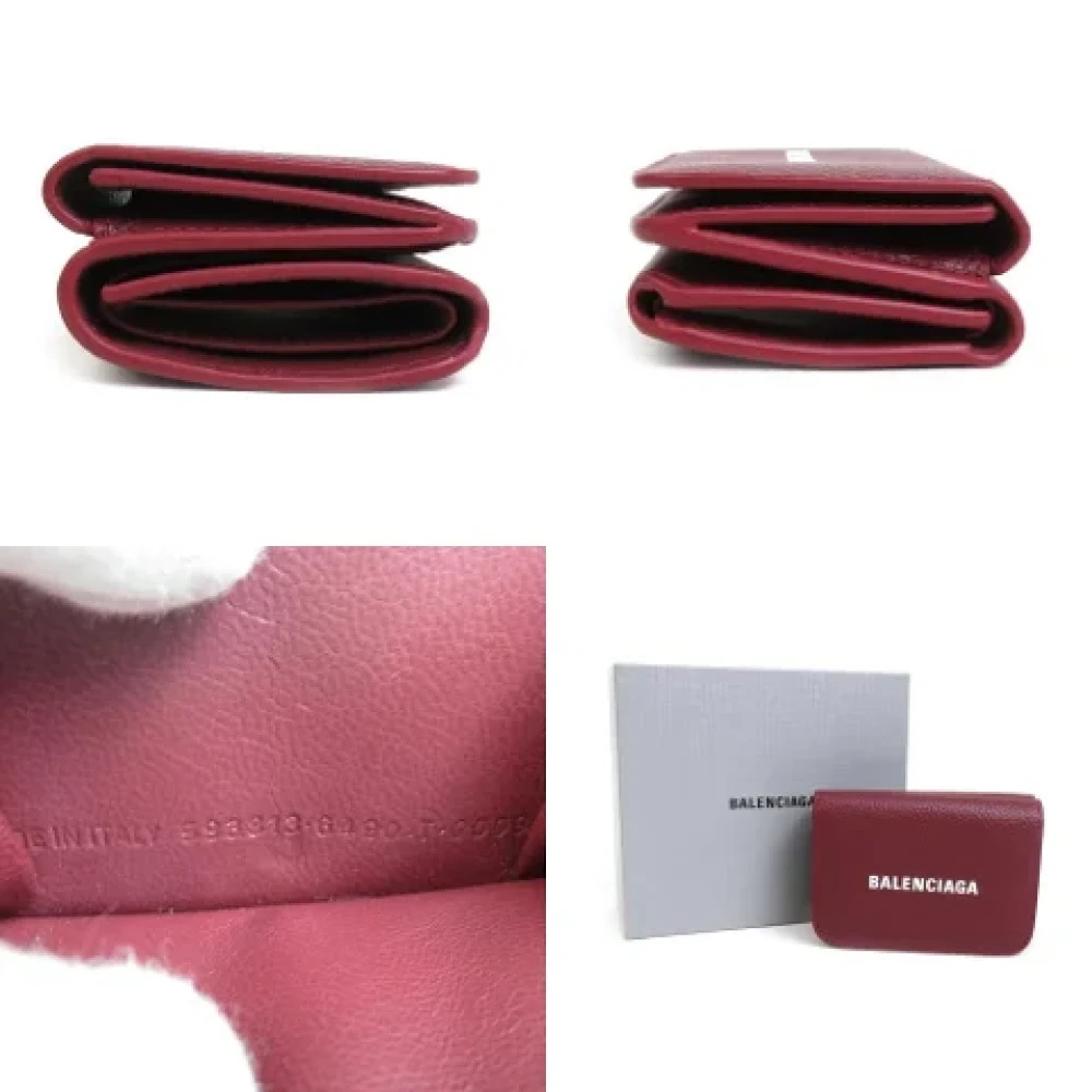 Balenciaga Vintage Pre-owned Leather wallets Red Dames