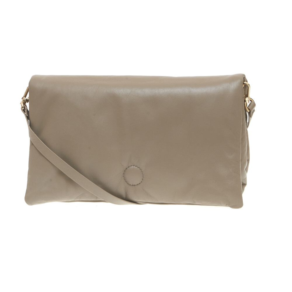 Pochette Main Beige Doux avec Double Compartiment Anita