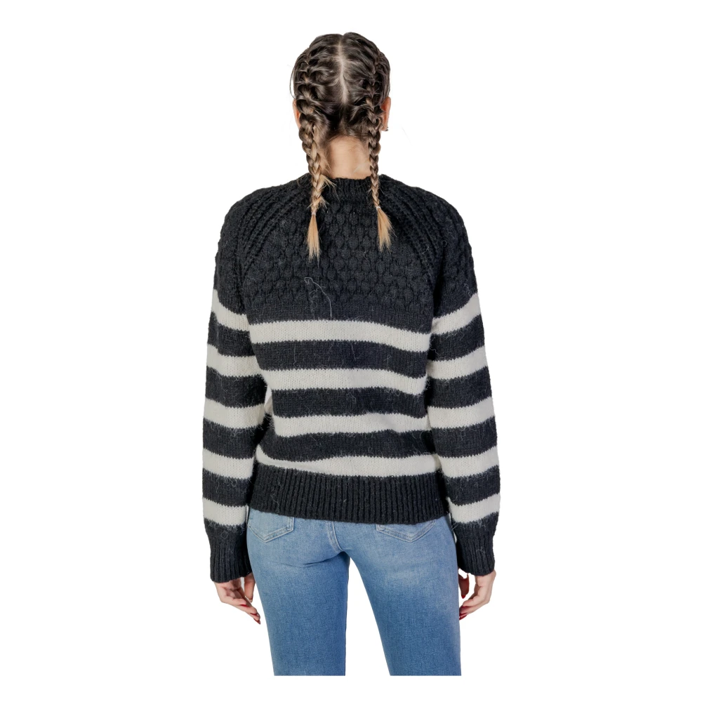 Only Gestreept langemouwentrui Black Dames