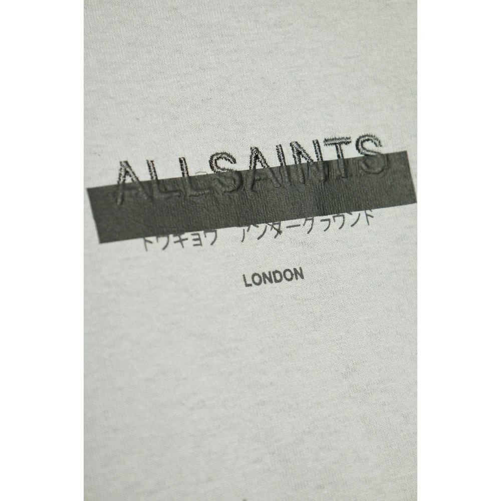 AllSaints Oversized 'Redact' T-shirt Gray Heren