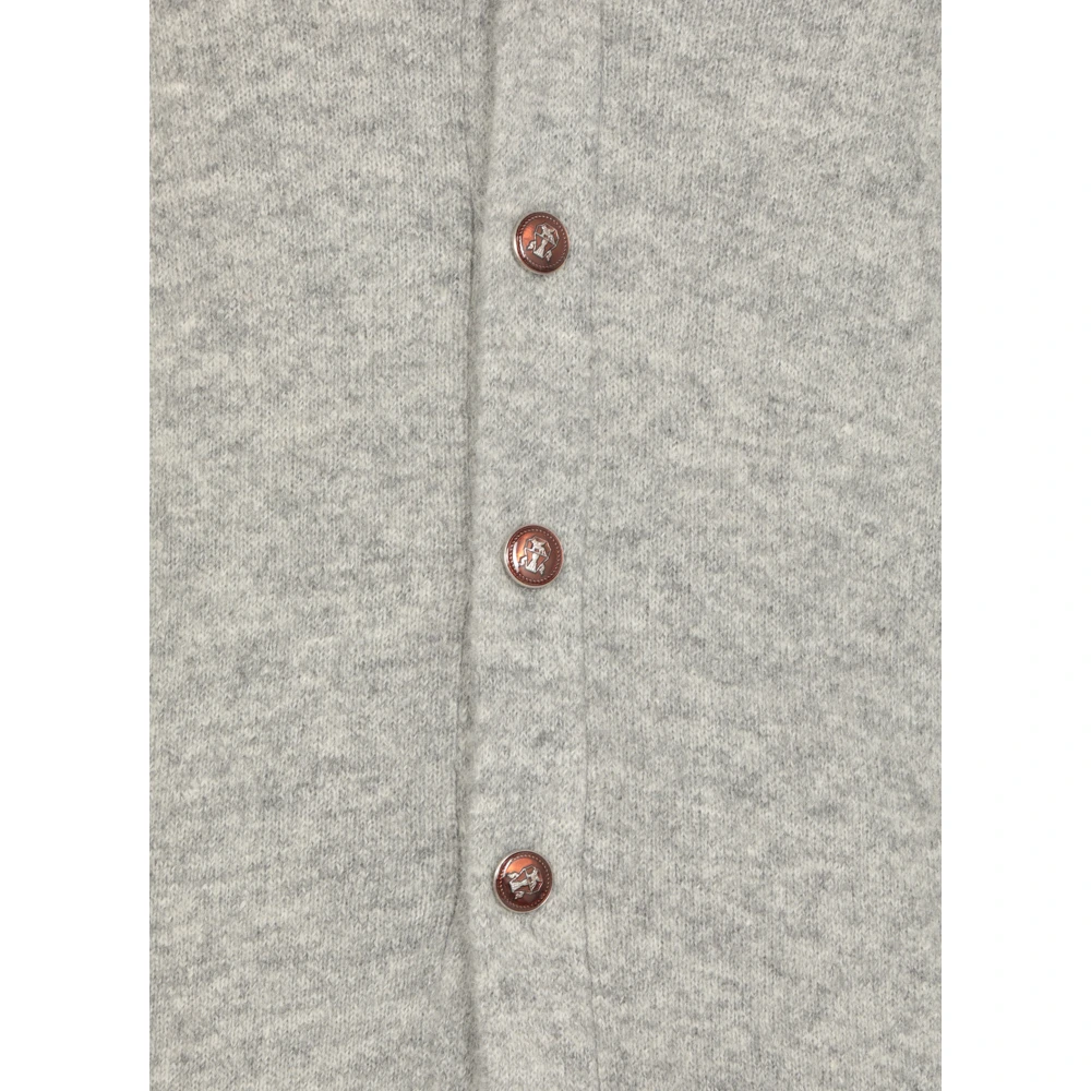BRUNELLO CUCINELLI Grijze Alpaca Blend V-Hals Vest Gray Heren