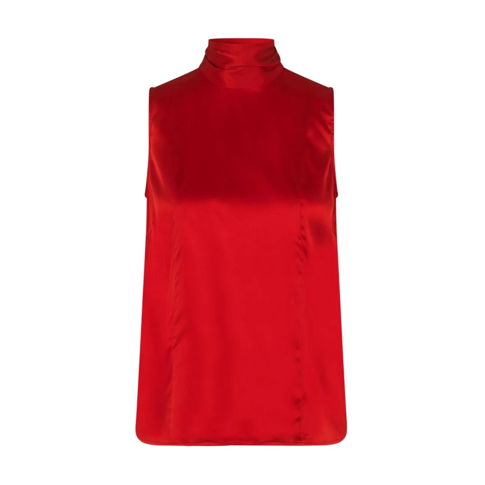Dea Kudibal Vlam Rood Satijnen Mouwloze Top Red Dames