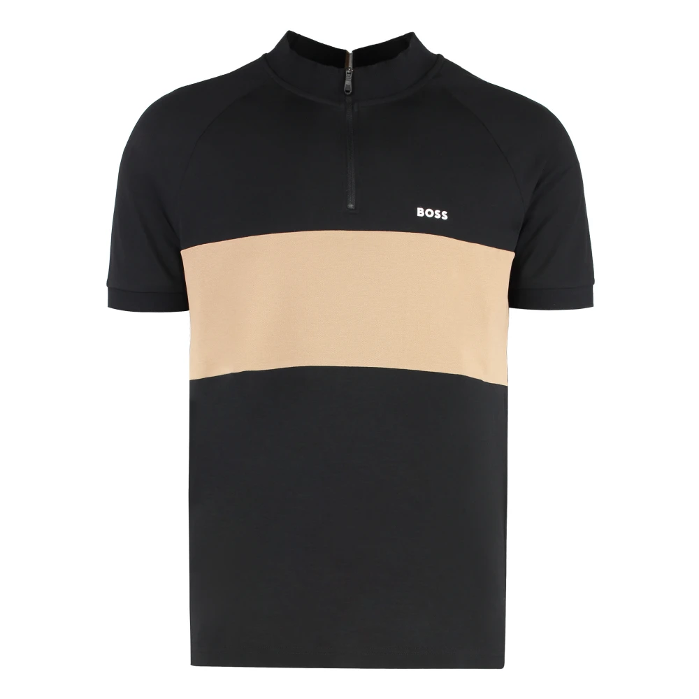 Hugo Men's Black Stretch Cotton Piqué Polo Shirt