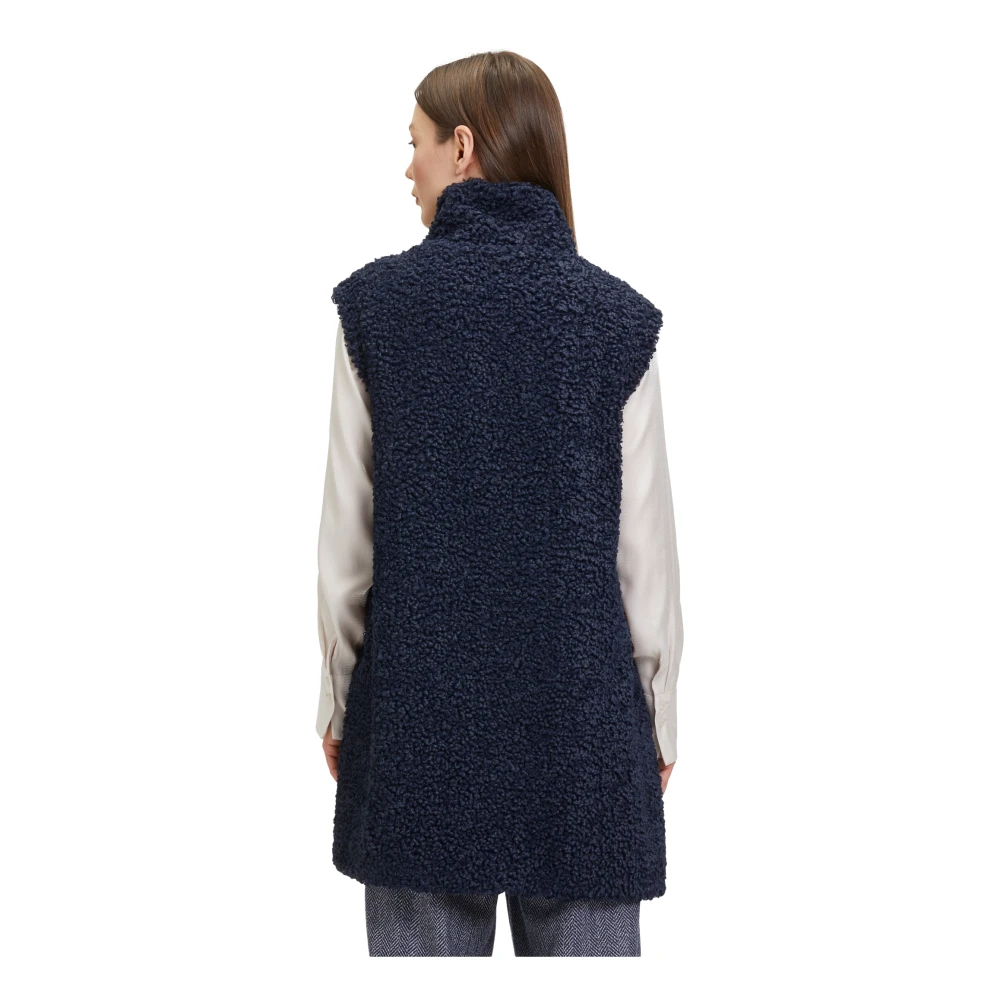 Betty & Co Imitatiebont vest met opgestikte zakken Blue Dames