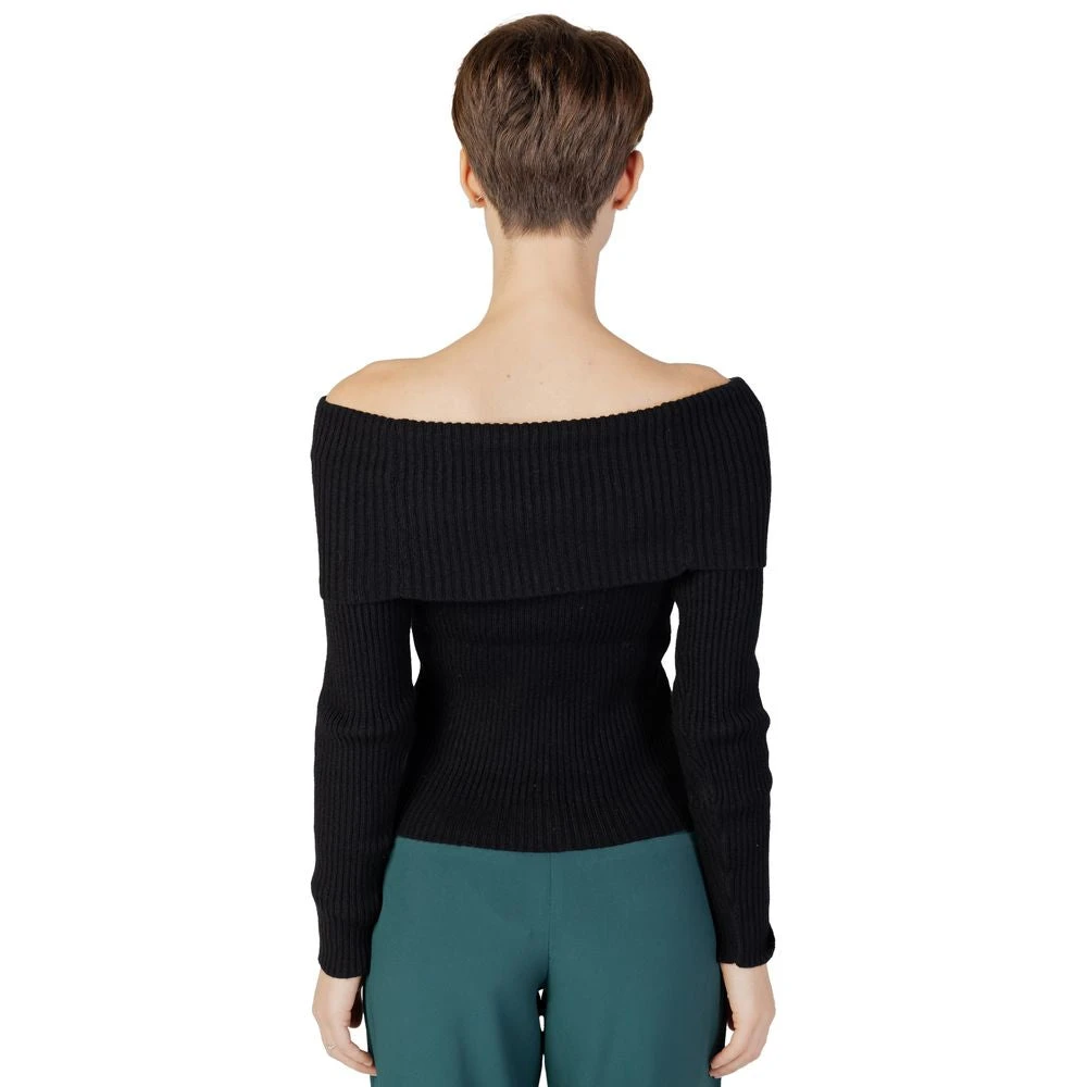Only Zwarte Viscose Trui Herfst Winter Collectie Black Dames
