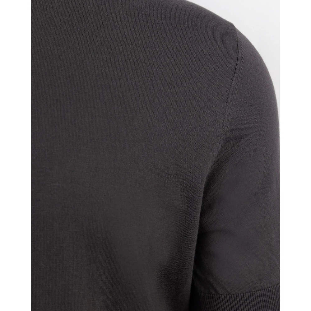 Paolo Pecora Bruine Katoenen T-shirt Regular Fit Brown Heren