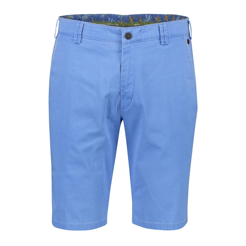 Meyer Lichtblauwe Casual Shorts Blue Heren