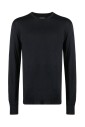 pull-noir-col-rond-manches-longues