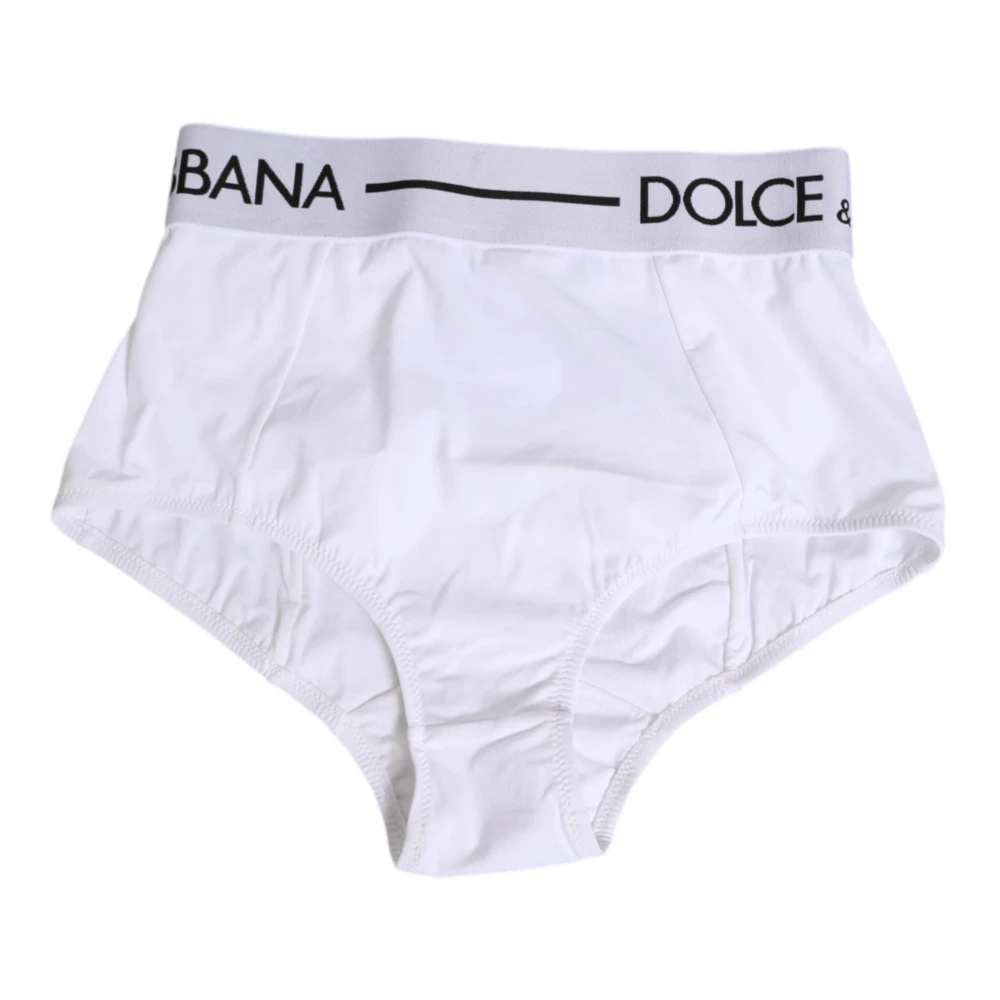 Dolce & Gabbana Women's White Nylon Logo Waistband Panty - Underpants - S - Underwear