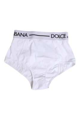 Vit Nylon Logotyp Midjeband Panty