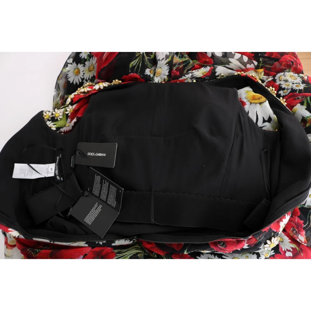 Dolce & Gabbana Bloemenkristal Lange Maxi Jurk Multicolor Dames