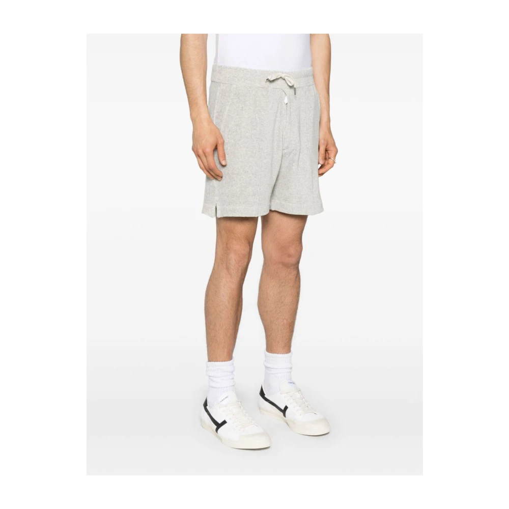 Tom Ford Lichtgrijze Elastische Trekkoord Shorts Gray Heren
