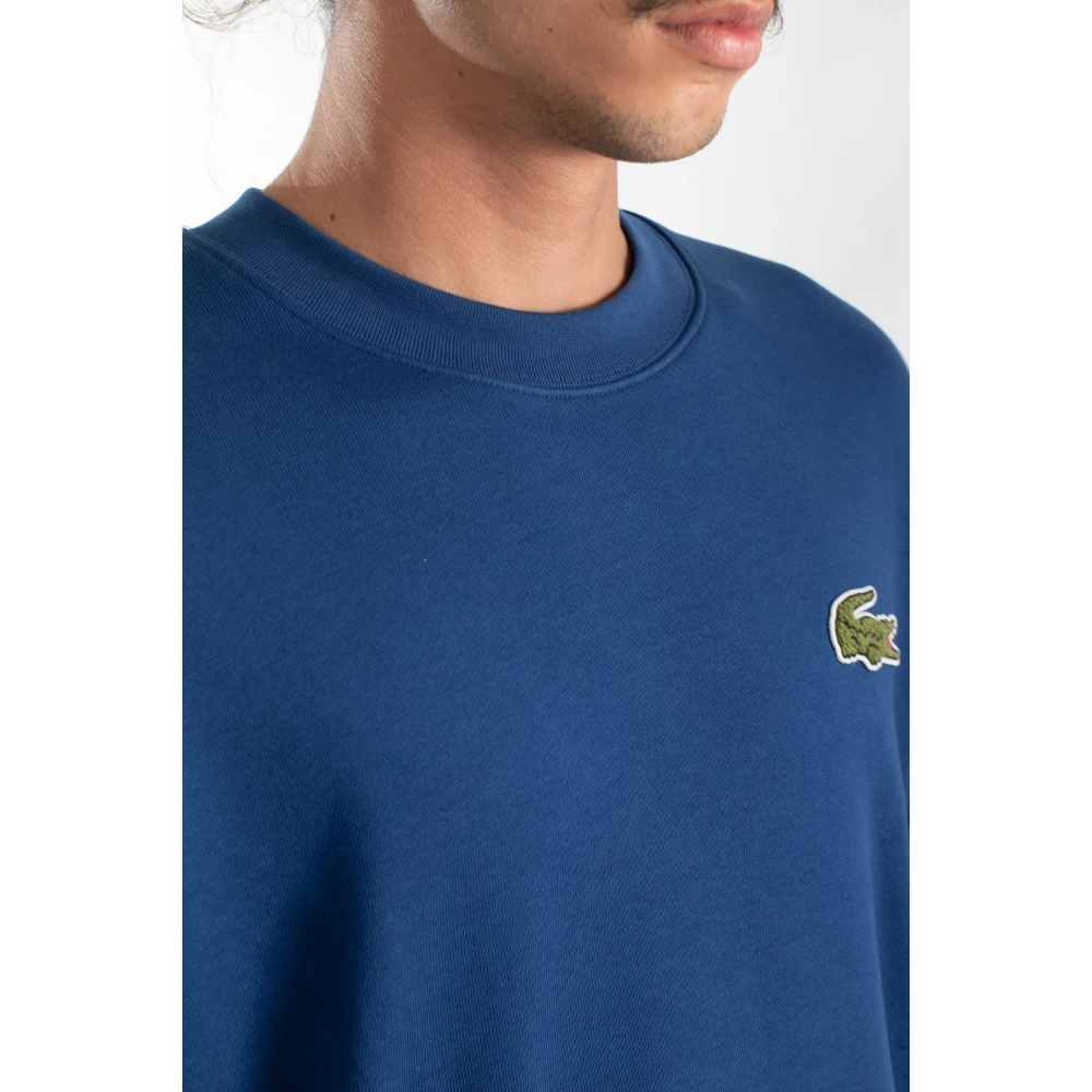 Lacoste Gezellige Fleece Sweatshirt in HBM Blue Heren