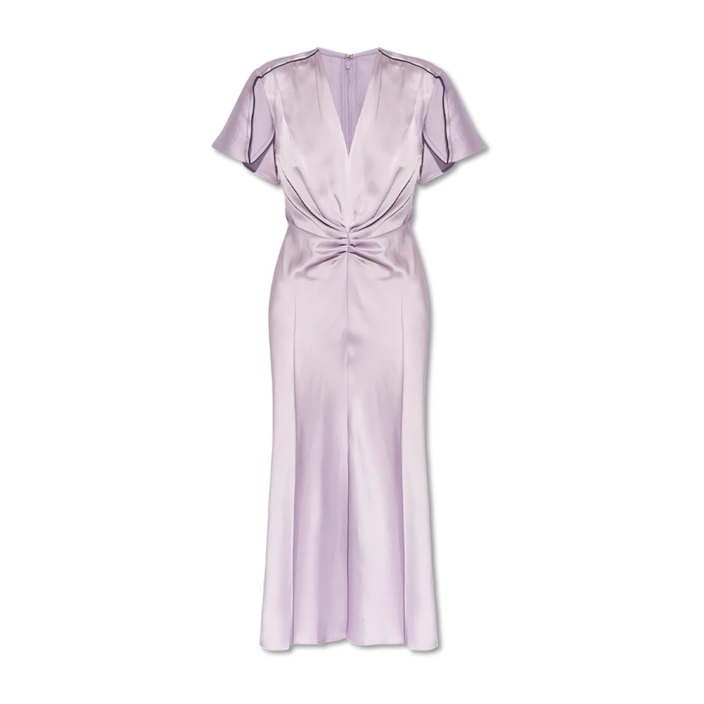 Victoria Beckham Satijnen jurk Purple Dames