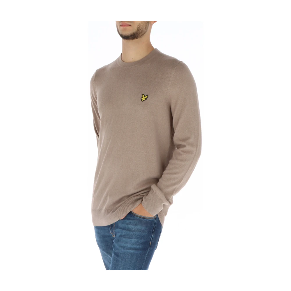 Lyle & Scott Beige Gebreide Trui Heren Herfst Winter Beige Heren