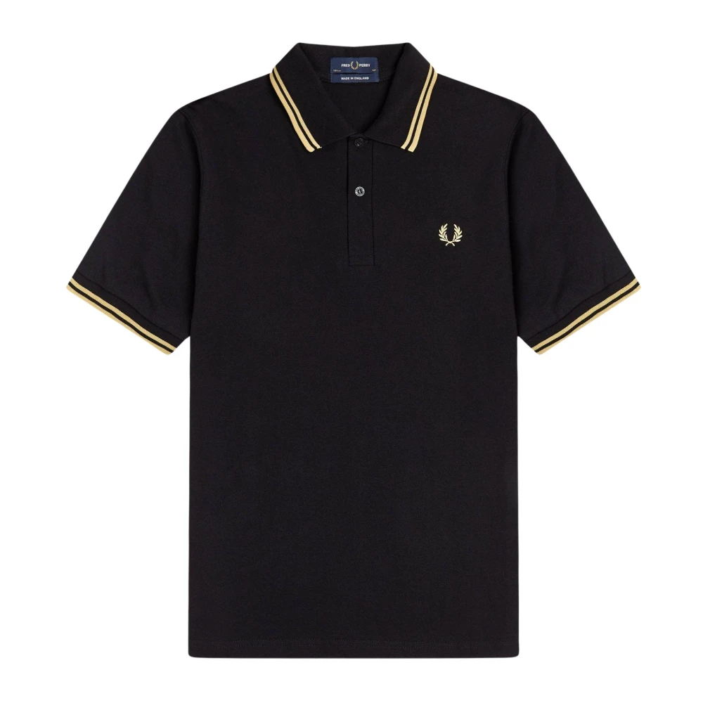 Fred Perry Dubbelrandig Polo Tillverkad I England Black, Herr