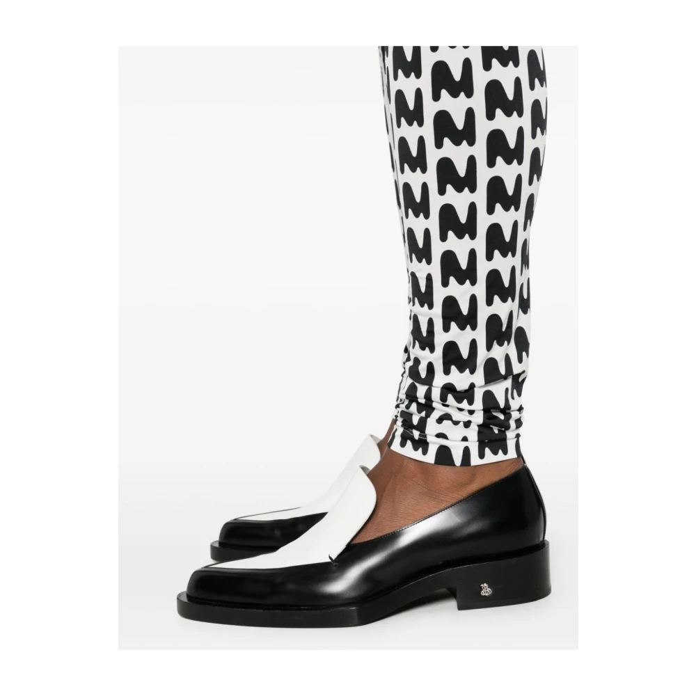 Msgm Elastische katoenen broek met logoprint Black Dames