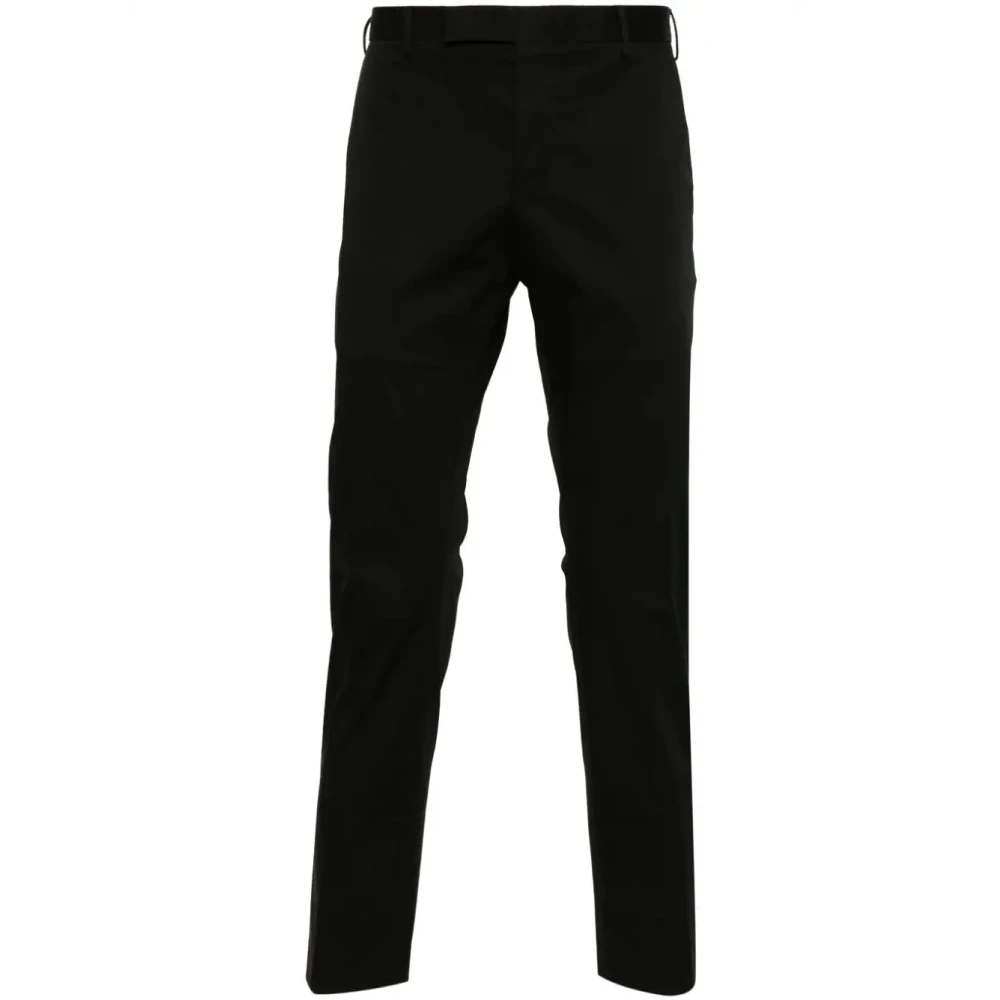 PT Torino Zwarte Stretch Katoenen Twill Broek Black Heren